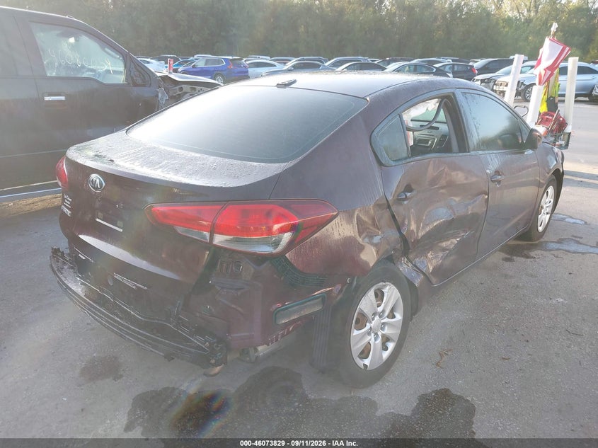 Vin: 3kpfk4a71he107519, lot: 46573376, kia forte lx 20174