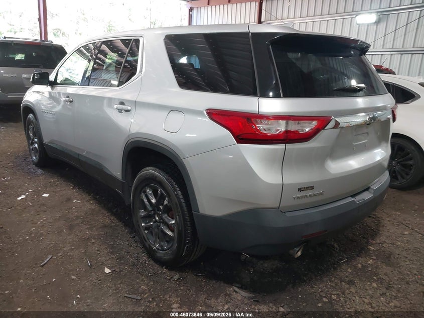 Vin: 1gnerfkw9jj245835, lot: 46573393, chevrolet traverse ls 20183