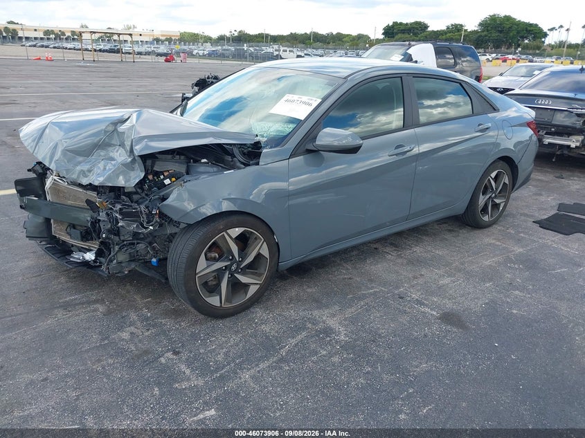 Vin: kmhls4agxpu433138, lot: 46573453, hyundai elantra sel 20232