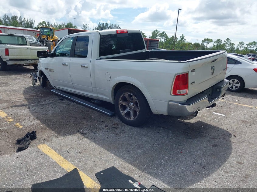 Vin: 1c6rr7jt0js106539, lot: 46573506, ram 1500 laramie  4x4 6'4 box 20183