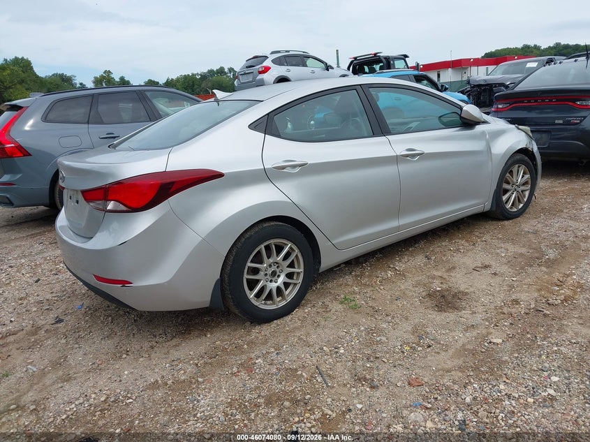 Vin: kmhdh4ae4fu226342, lot: 46573627, hyundai elantra se 20154