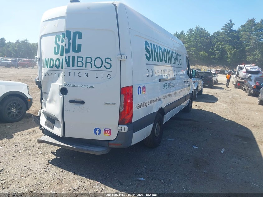 Vin: w1w4echy0lt036843, lot: 46573706, mercedes-benz sprinter 2500 high roof v6 20204