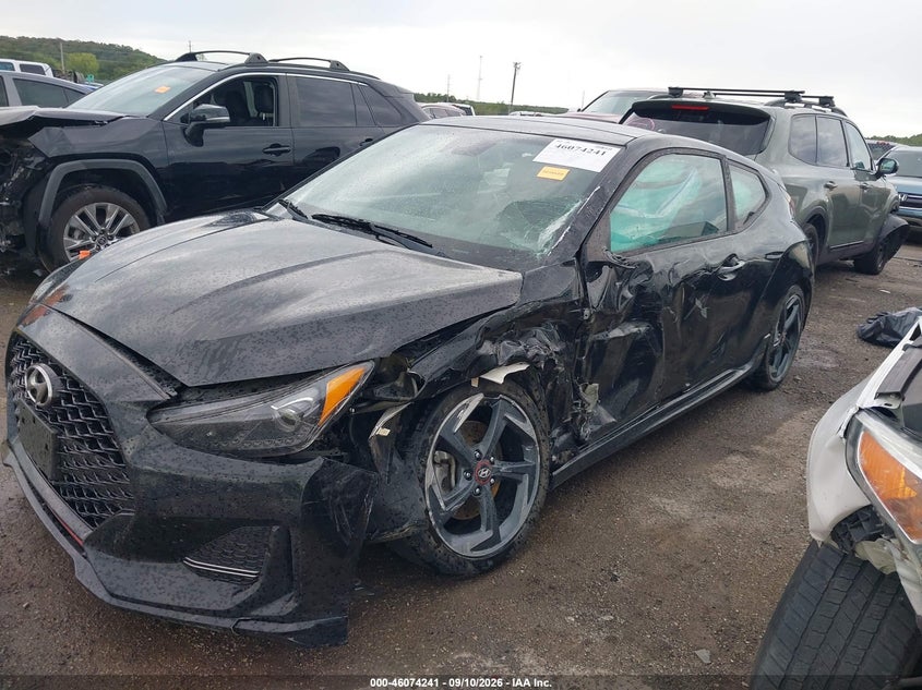 Vin: kmhth6ab9lu024881, lot: 46573788, hyundai veloster turbo 20202