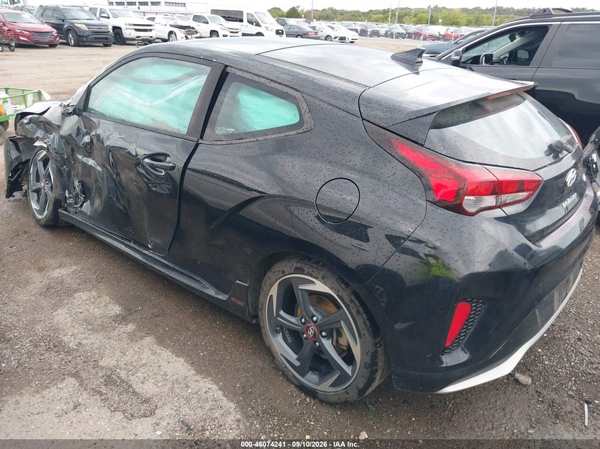 Vin: kmhth6ab9lu024881, lot: 46573788, hyundai veloster turbo 20203