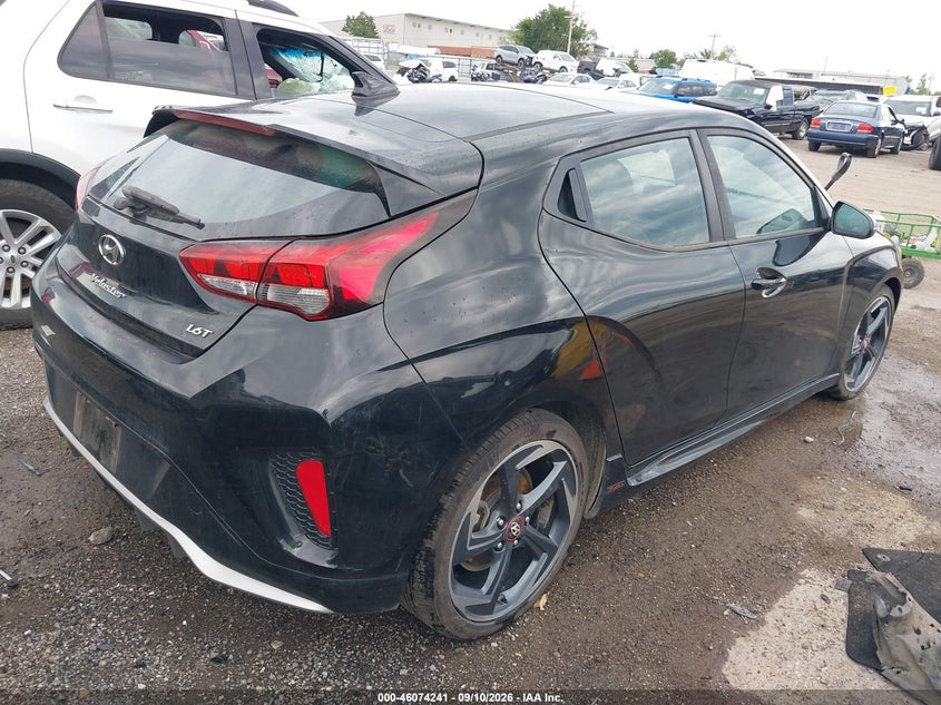 Vin: kmhth6ab9lu024881, lot: 46573788, hyundai veloster turbo 20204