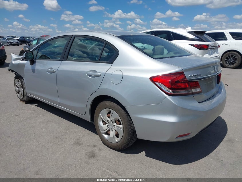 Vin: 2hgfb2f57dh560538, lot: 46573833, honda civic lx 20133