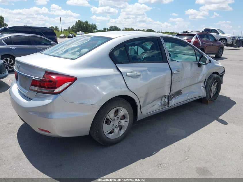 Vin: 2hgfb2f57dh560538, lot: 46573833, honda civic lx 20134