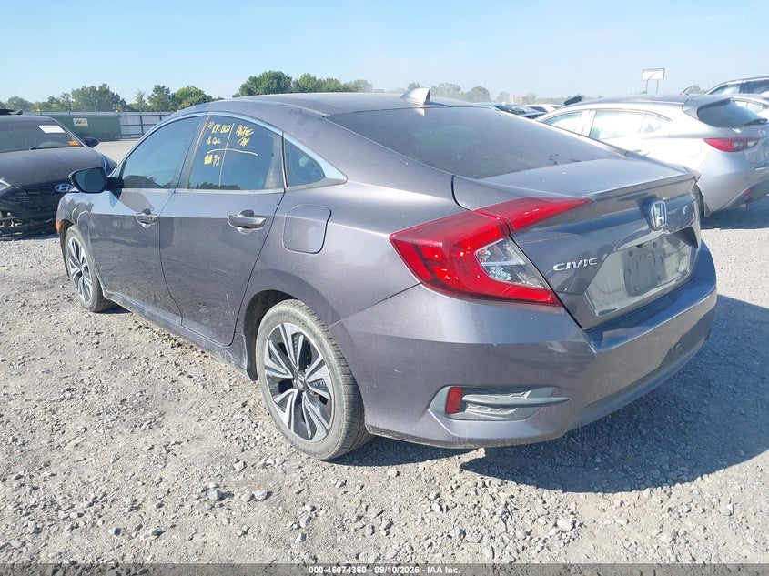 Vin: 19xfc1f43ge031360, lot: 46573907, honda civic ex-t 20163