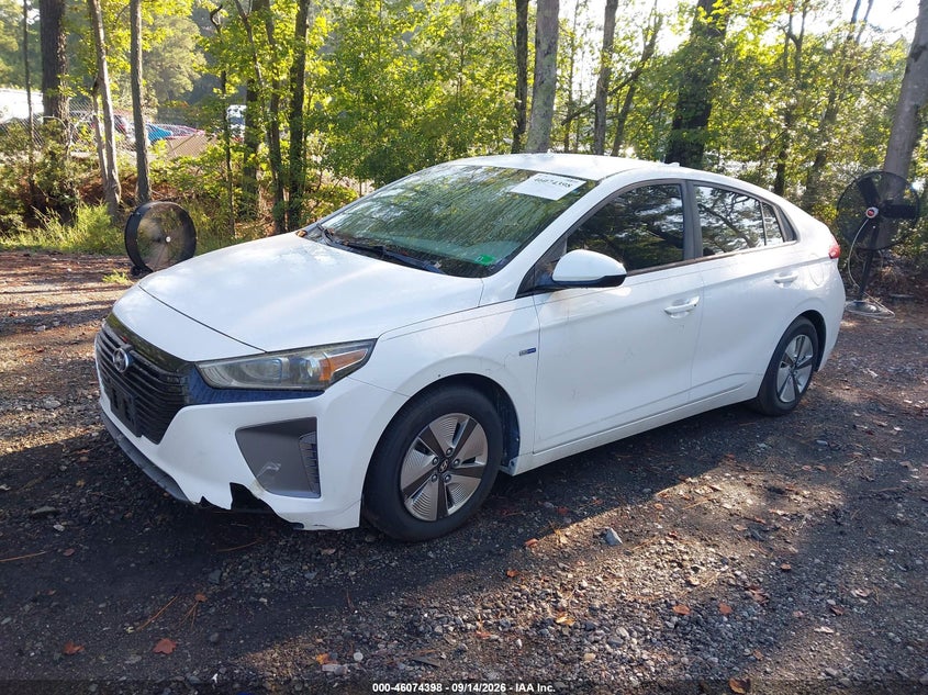 Vin: kmhc65lc4ku110717, lot: 46573945, hyundai ioniq hybrid blue 20192