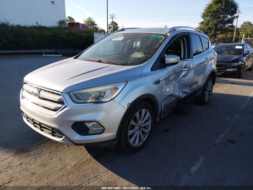 Vin: 1fmcu9jdxhua02880, lot: 46574031, ford escape titanium 20172