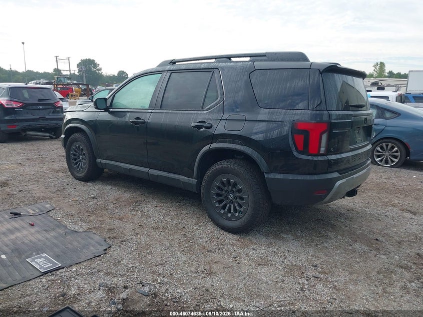 Vin: 5fnyf9h54tb067633, lot: 46574182, honda passport awd trailsport/awd trailsport blackout 20263