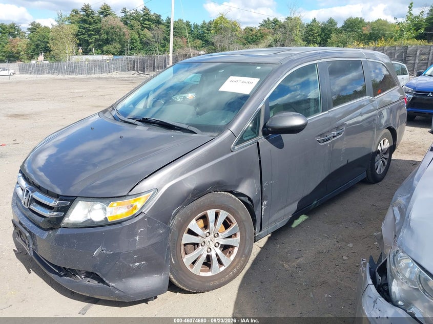 Vin: 5fnrl5h61fb047682, lot: 46574227, honda odyssey ex-l 20152