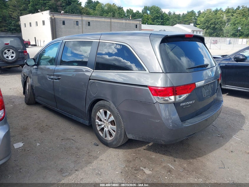 Vin: 5fnrl5h61fb047682, lot: 46574227, honda odyssey ex-l 20153