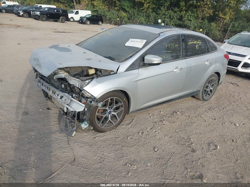 Vin: 1fadp3h23jl222042, lot: 46574286, ford focus sel 20182