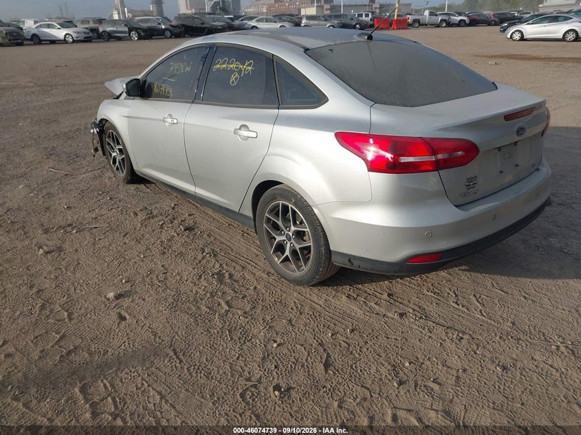 Vin: 1fadp3h23jl222042, lot: 46574286, ford focus sel 20183