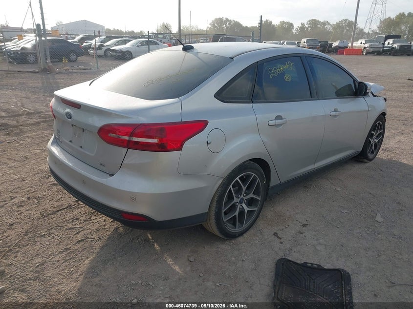 Vin: 1fadp3h23jl222042, lot: 46574286, ford focus sel 20184