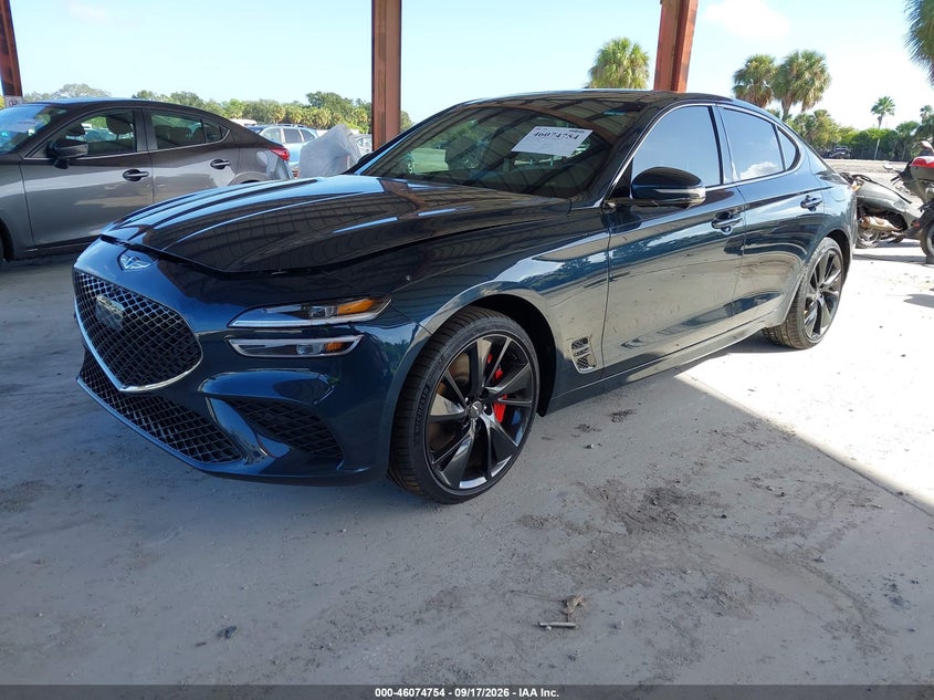 Vin: kmtg54te1pu119873, lot: 46574301, genesis g70 3.3t rwd 20232