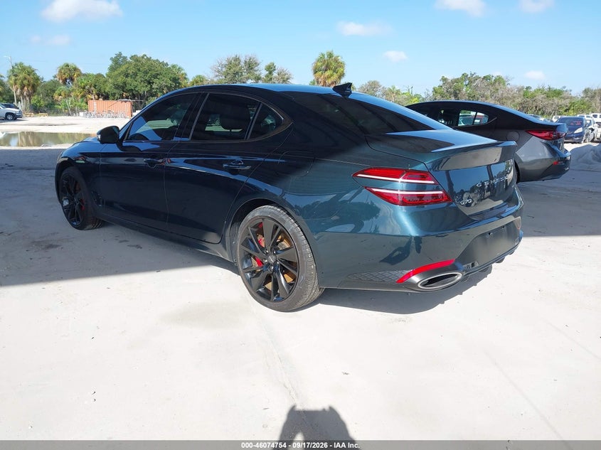 Vin: kmtg54te1pu119873, lot: 46574301, genesis g70 3.3t rwd 20233