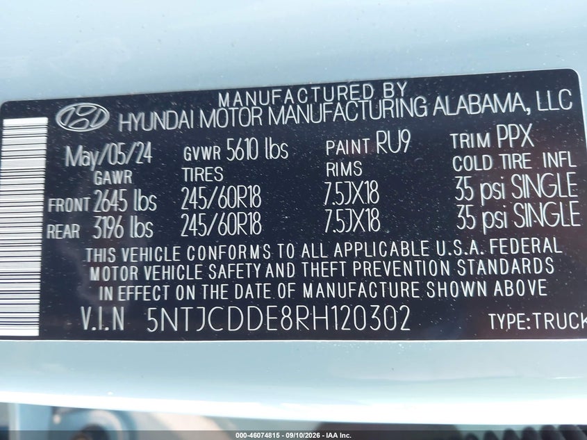 2024 HYUNDAI SANTA CRUZ SEL · Фото 9