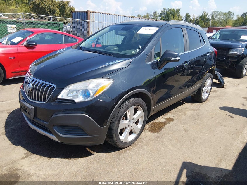 Vin: kl4cjasb1gb741815, lot: 46574416, buick encore 20162