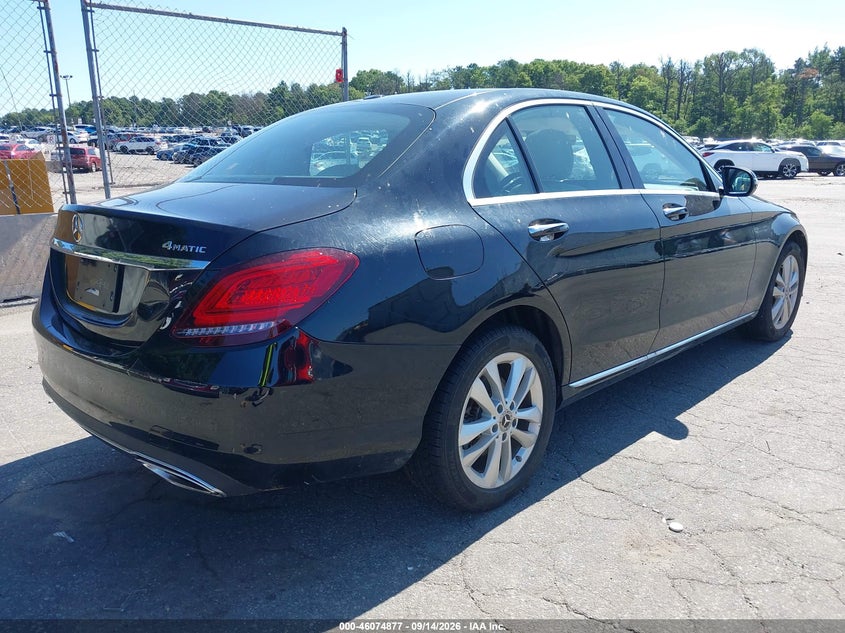 Vin: 55swf8eb1ku282752, lot: 46574424, mercedes-benz c 300 4matic 20194