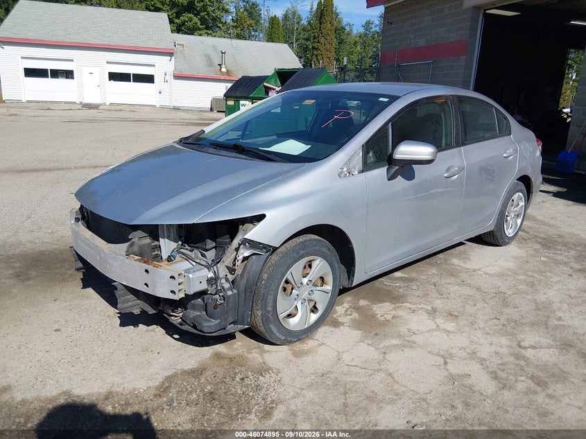 Vin: 19xfb2f52fe066777, lot: 46574442, honda civic lx 20152
