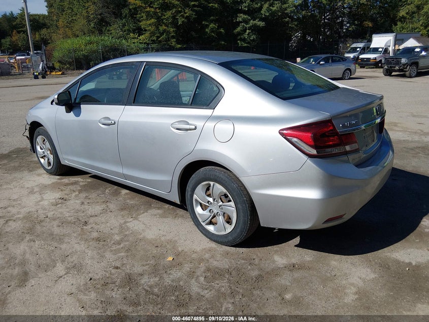Vin: 19xfb2f52fe066777, lot: 46574442, honda civic lx 20153