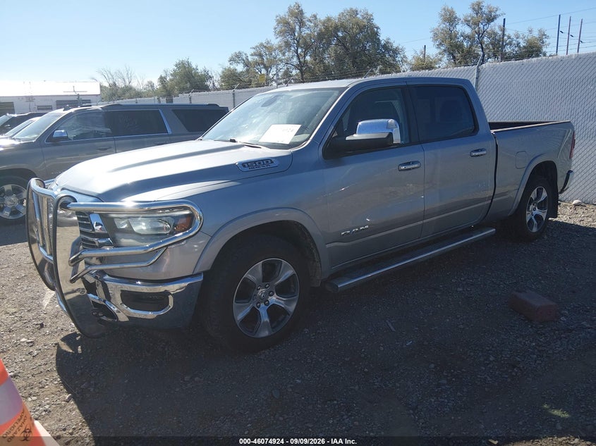 Vin: 1c6srfrt7kn506307, lot: 46574471, ram 1500 laramie  4x4 6'4 box 20192