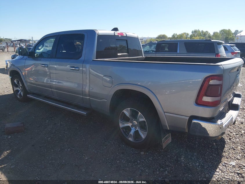 Vin: 1c6srfrt7kn506307, lot: 46574471, ram 1500 laramie  4x4 6'4 box 20193