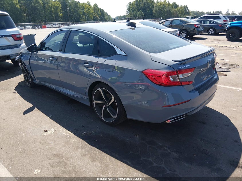 Vin: 1hgcv1f37na041654, lot: 46574525, honda accord sport 20223