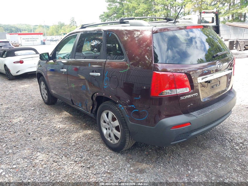 Vin: 5xykt3a68cg224409, lot: 46574765, kia sorento lx 20123