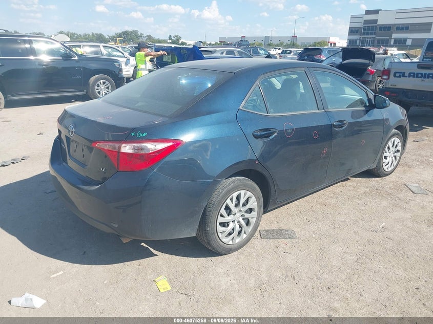 Vin: 2t1burhe6jc087606, lot: 46574804, toyota corolla le 20184