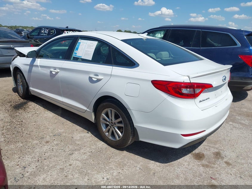 Vin: 5npe24af2hh529961, lot: 46574856, hyundai sonata se 20173