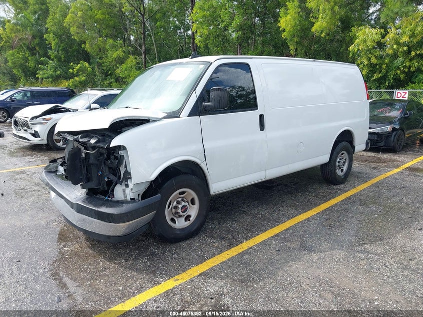 Vin: 1gtw7af77n1219748, lot: 46574940, gmc savana cargo rwd 2500 regular wheelbase work van 20222