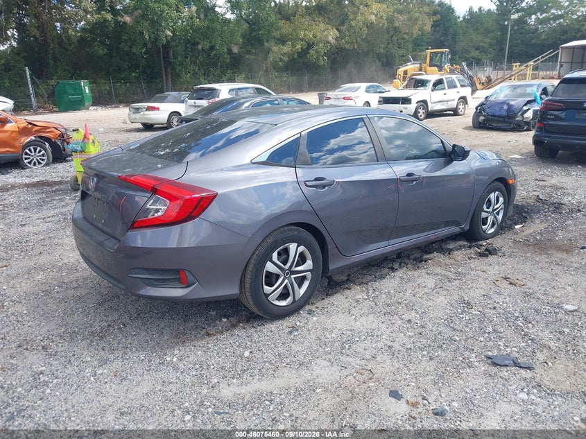 Vin: 19xfc2f54he081118, lot: 46575007, honda civic lx 20174
