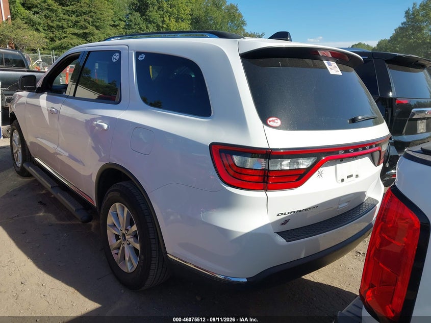 Vin: 1c4rdjag8rc140659, lot: 46575060, dodge durango sxt 20243