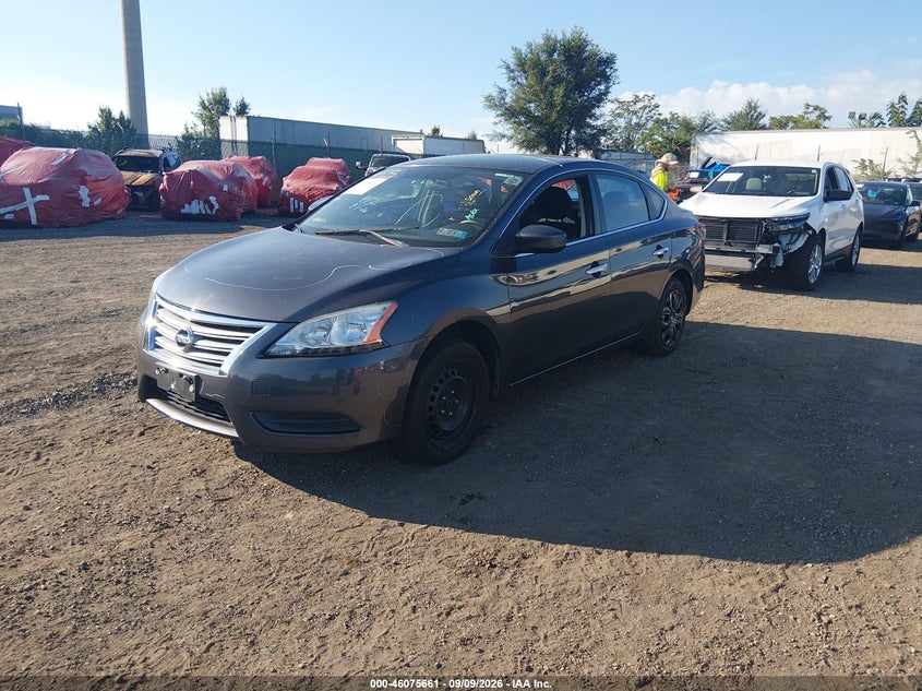 2014 Nissan Sentra, Удар спереду, IAAI, VIN 3N1AB7AP5EL669557 — фото 2