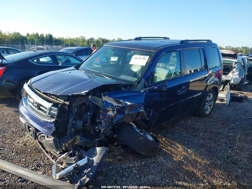 Vin: 5fnyf4h5xeb047599, lot: 46575253, honda pilot ex-l 20142