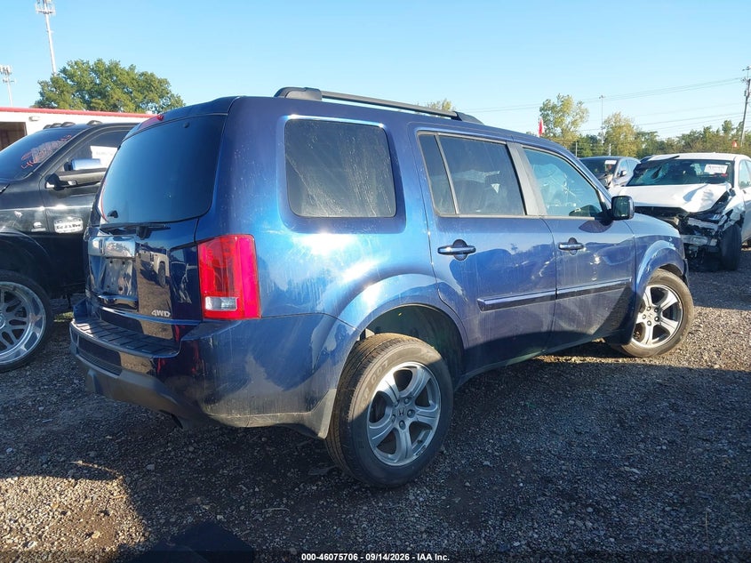 Vin: 5fnyf4h5xeb047599, lot: 46575253, honda pilot ex-l 20144