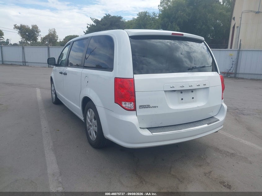 Vin: 2c4rdgbg7kr807431, lot: 46575274, dodge grand caravan se 20193