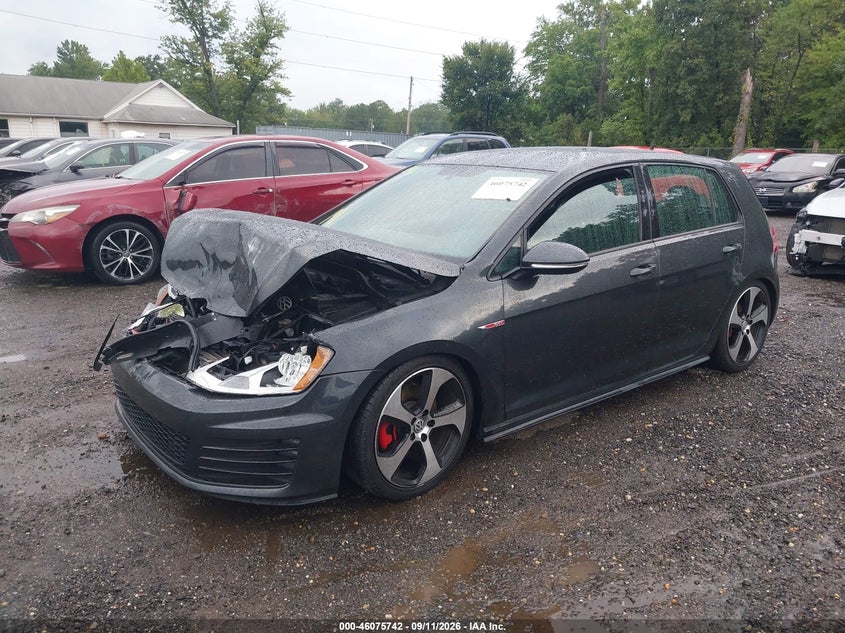 Vin: 3vw4t7au9hm039825, lot: 46575289, volkswagen golf gti autobahn 4-door/s 4-door/se 4-door/sport 4-door 20172