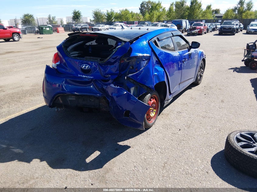 Vin: kmhtc6ad6cu052797, lot: 46575351, hyundai veloster base w/black 20124