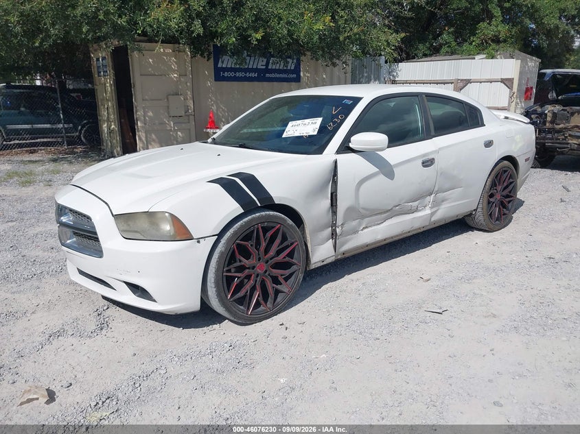 2013 Dodge Charger, Left Side, IAAI, VIN 2C3CDXHG3DH557633 — photo 2