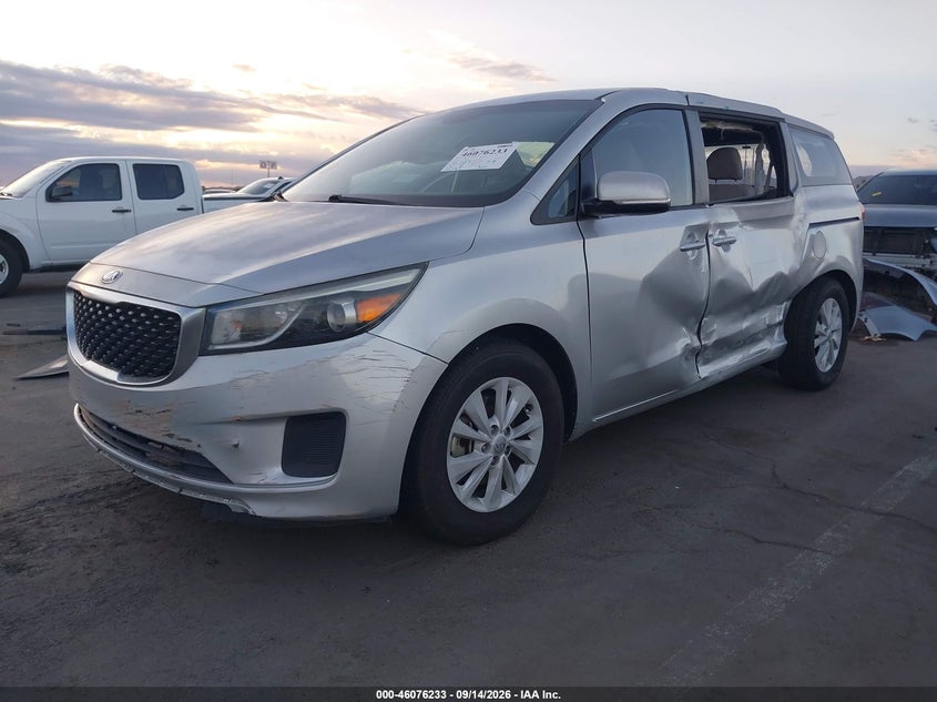 Vin: kndma5c14g6120519, lot: 46575780, kia sedona l 20162