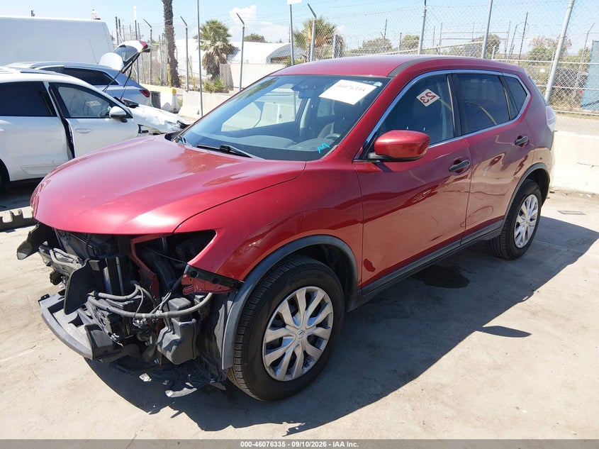 2016 Nissan Rogue, Front End, IAAI, VIN KNMAT2MV6GP632502 — photo 2