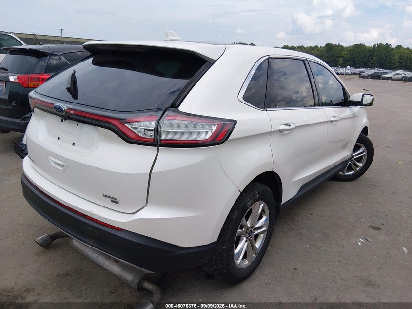 Vin: 2fmtk4j80fbc38016, lot: 46575923, ford edge sel 20154