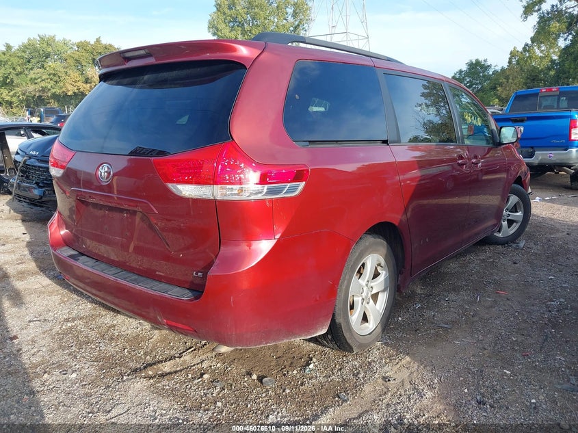 Vin: 5tdkk3dc2ds314938, lot: 46576157, toyota sienna le v6 8 passenger 20134
