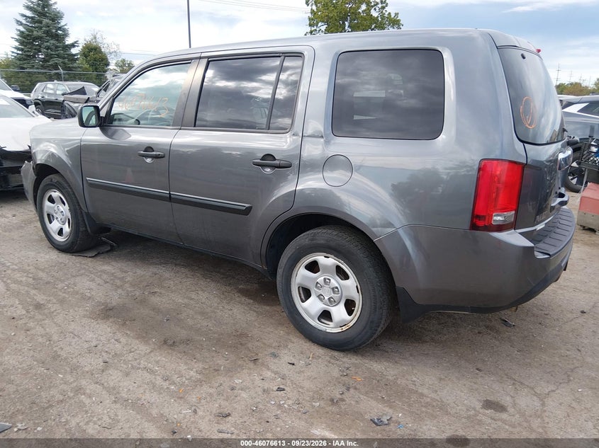 Vin: 5fnyf4h22db014374, lot: 46576160, honda pilot lx 20133