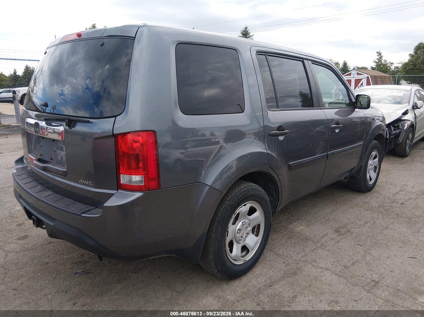 Vin: 5fnyf4h22db014374, lot: 46576160, honda pilot lx 20134
