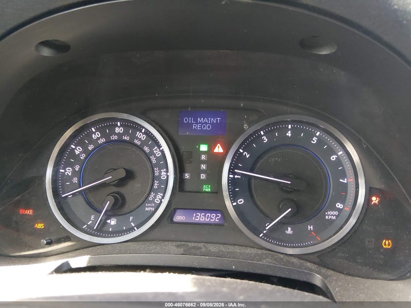 LEXUS IS 250 2008 VIN JTHBK262182078907